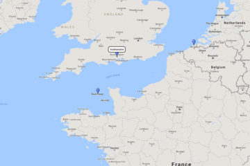 P&O Cruises Belgium & Guernsey mini cruise from Southampton route